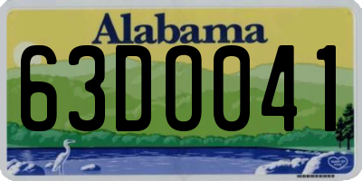 AL license plate 63DO041