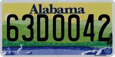 AL license plate 63DO042