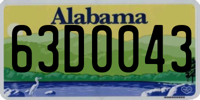 AL license plate 63DO043