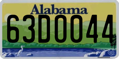 AL license plate 63DO044