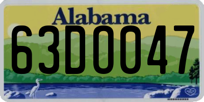 AL license plate 63DO047