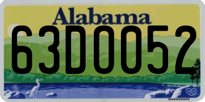 AL license plate 63DO052