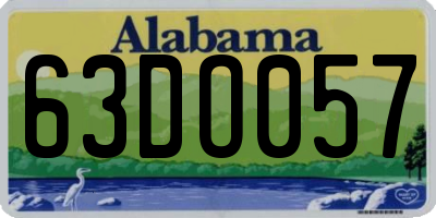 AL license plate 63DO057