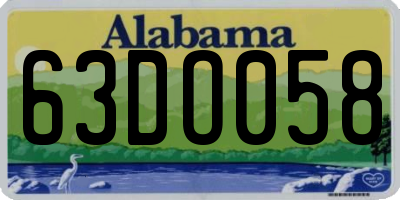 AL license plate 63DO058