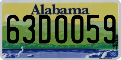 AL license plate 63DO059