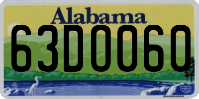 AL license plate 63DO060