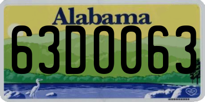 AL license plate 63DO063