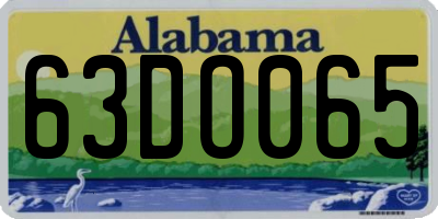 AL license plate 63DO065