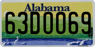 AL license plate 63DO069
