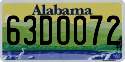 AL license plate 63DO072