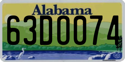 AL license plate 63DO074