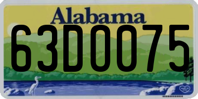 AL license plate 63DO075