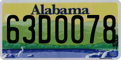 AL license plate 63DO078
