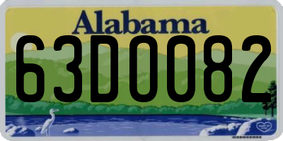 AL license plate 63DO082