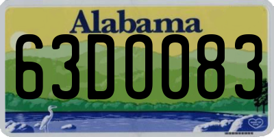 AL license plate 63DO083