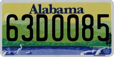 AL license plate 63DO085