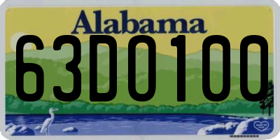 AL license plate 63DO100