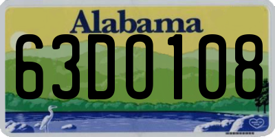 AL license plate 63DO108