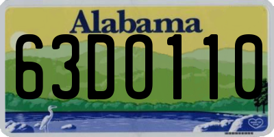 AL license plate 63DO110