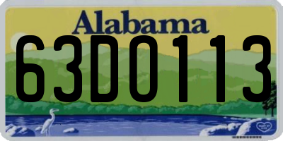 AL license plate 63DO113