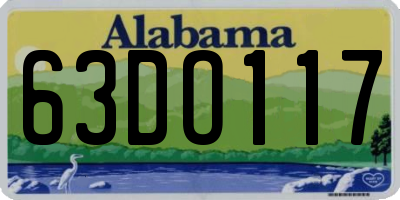AL license plate 63DO117