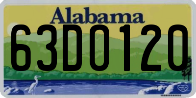 AL license plate 63DO120