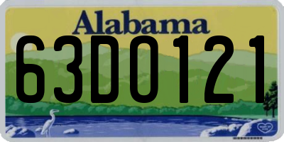 AL license plate 63DO121