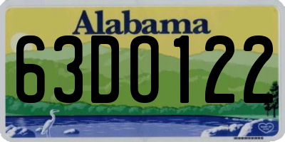 AL license plate 63DO122