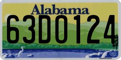 AL license plate 63DO124