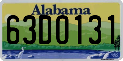 AL license plate 63DO131