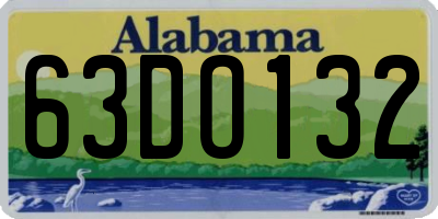 AL license plate 63DO132