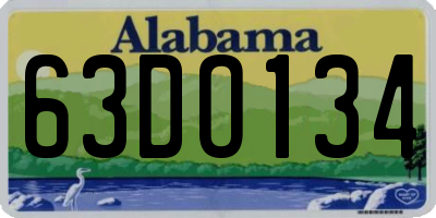 AL license plate 63DO134