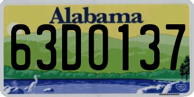 AL license plate 63DO137