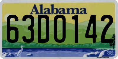 AL license plate 63DO142
