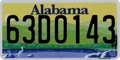 AL license plate 63DO143