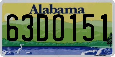 AL license plate 63DO151