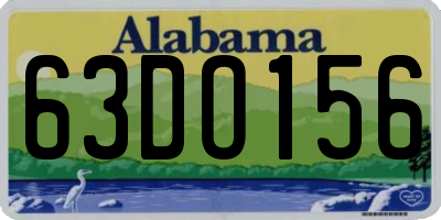 AL license plate 63DO156