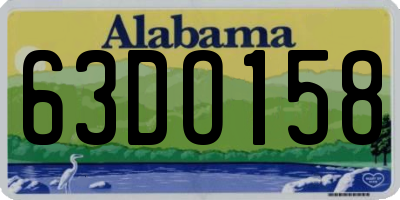 AL license plate 63DO158