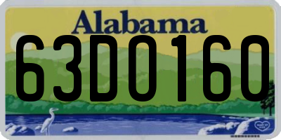 AL license plate 63DO160
