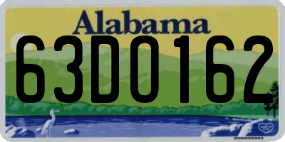 AL license plate 63DO162