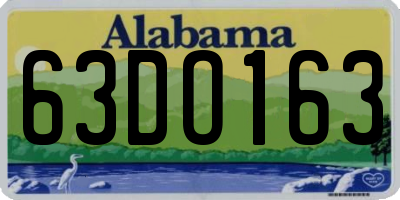 AL license plate 63DO163