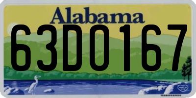 AL license plate 63DO167