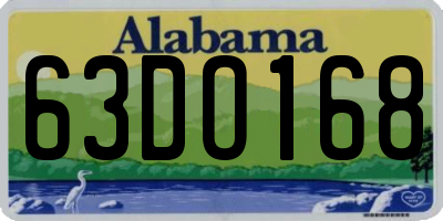 AL license plate 63DO168