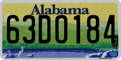 AL license plate 63DO184