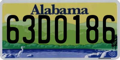 AL license plate 63DO186