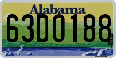 AL license plate 63DO188
