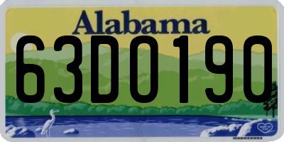 AL license plate 63DO190