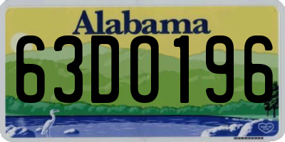 AL license plate 63DO196