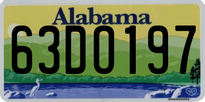 AL license plate 63DO197
