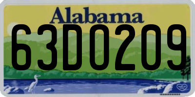 AL license plate 63DO209